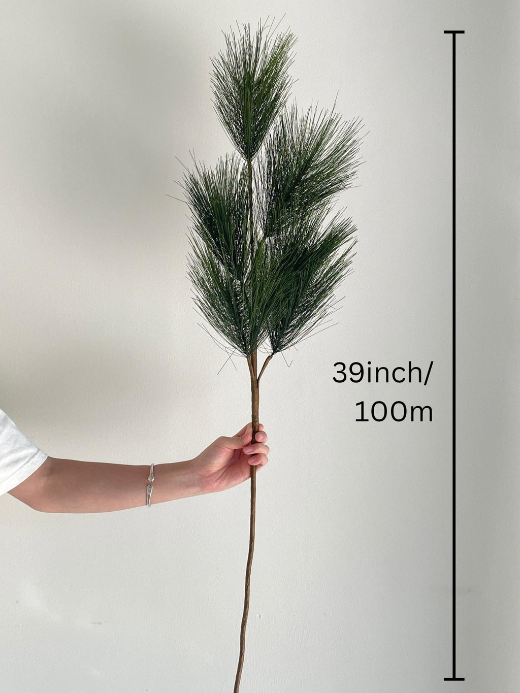 Artificial Pine Needles Branch with Pine Cone