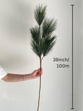 Artificial Pine Needles Branch with Pine Cone
