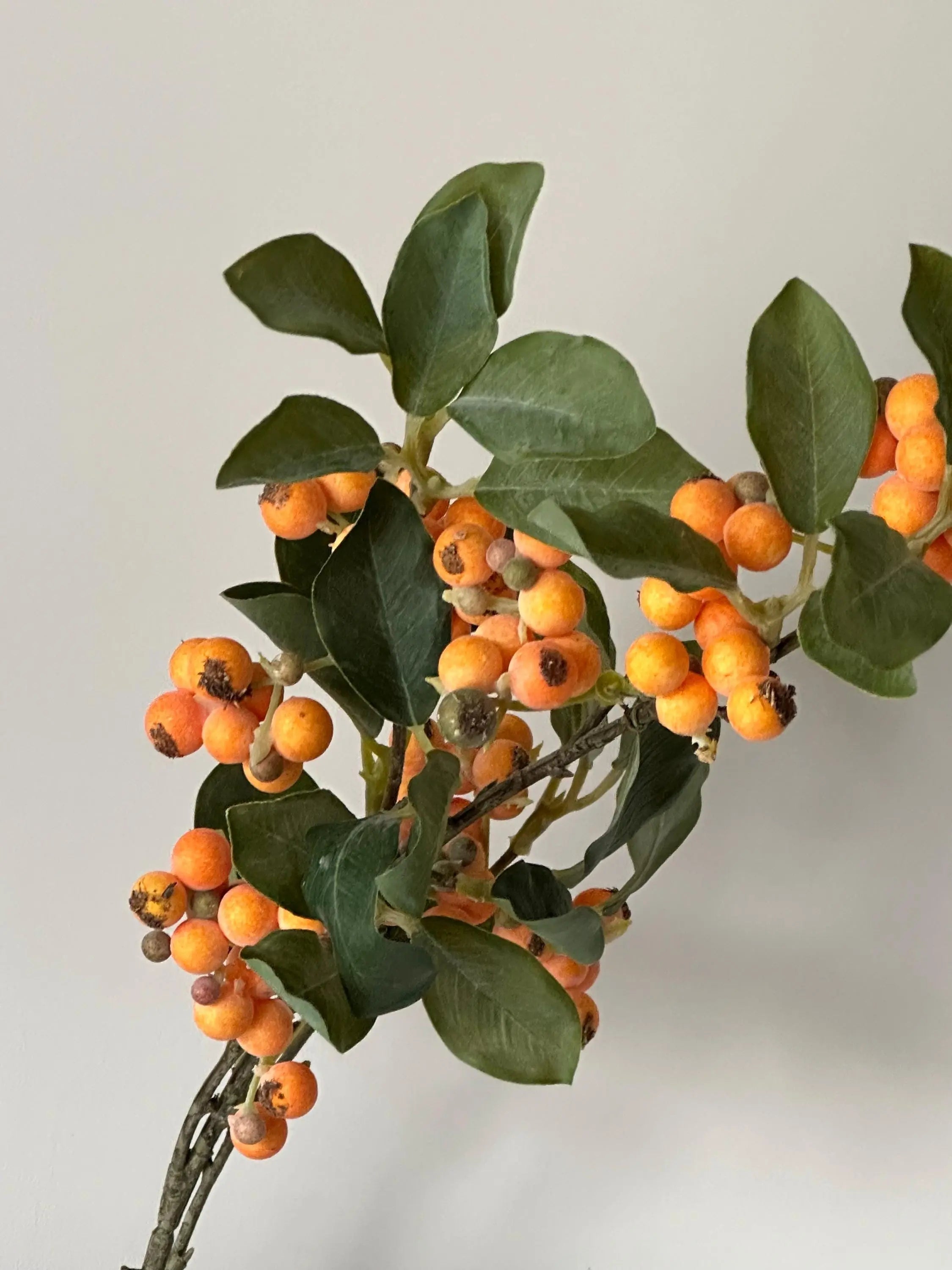 Long Stems Berries Spray, Faux BlueBerry Bush Celesta Atelier