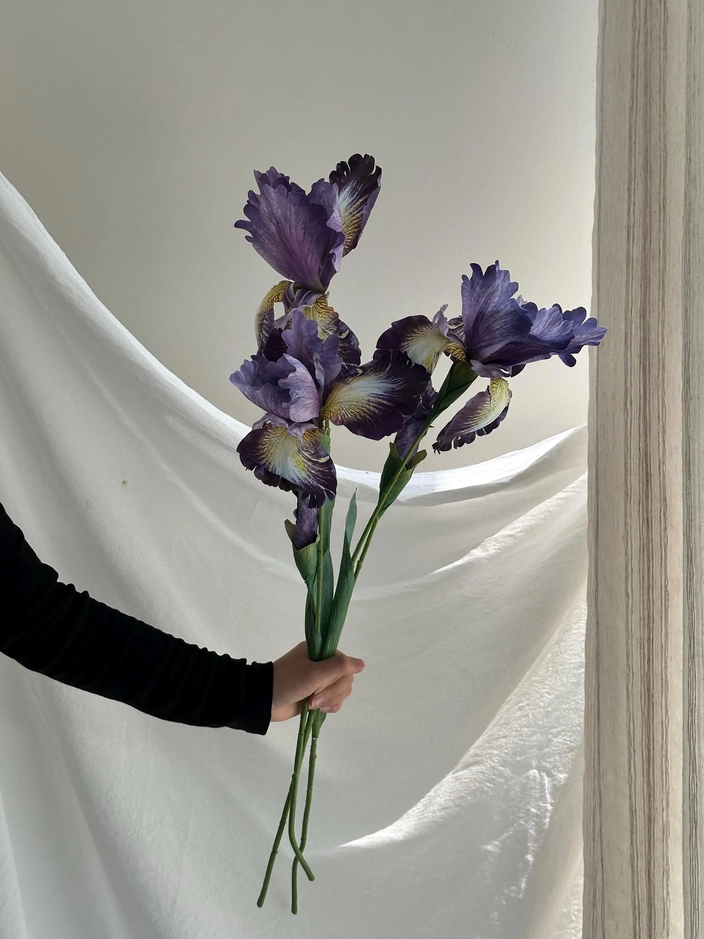 Artificial Iris Flowers, Silk iris flower, Real Touch iris flower, spring floral arrangement for home wedding decor Faux Flower Place