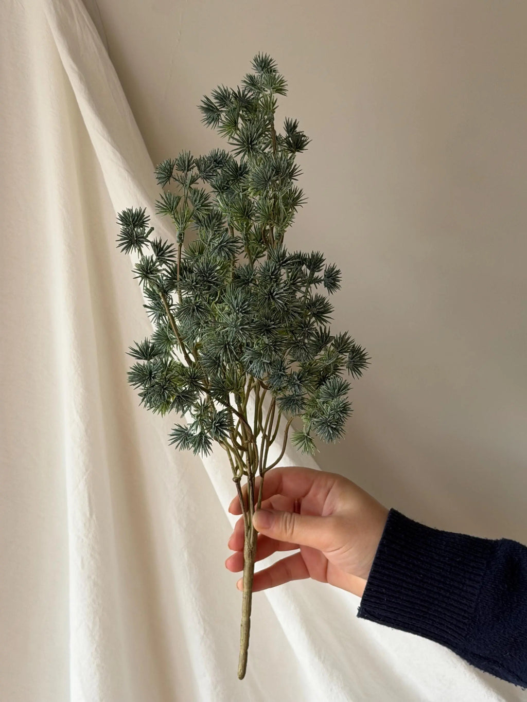 Faux Winter Cedar Branch Artificial Pine Stems for DIY Indoor Decor, Pine Needle Stem Evergreen garland, primitive christmas decor Faux Flower Place