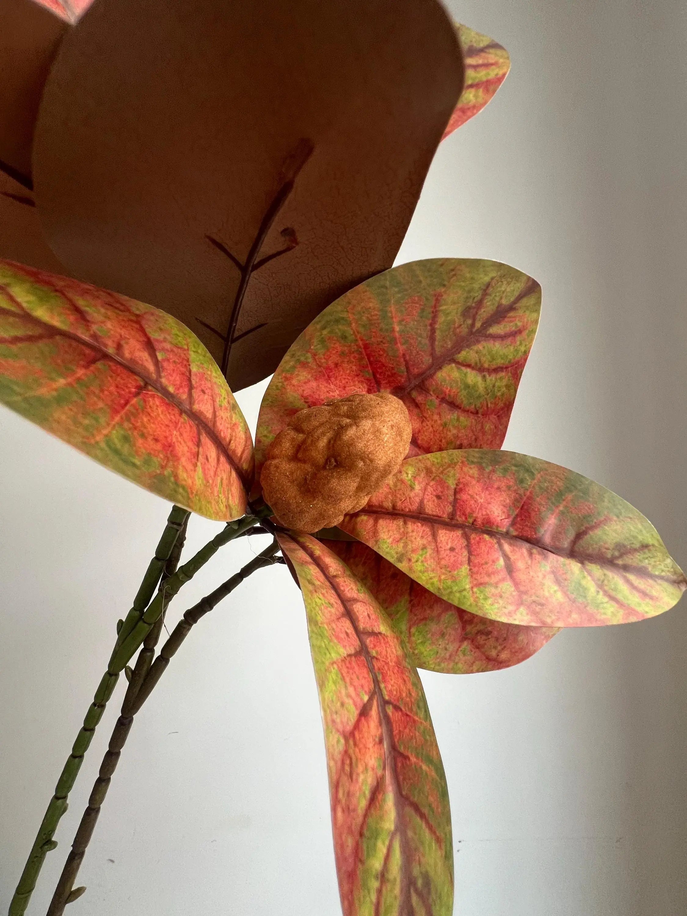 Artificial Magnolia Leaf Branch Faux Flower Place
