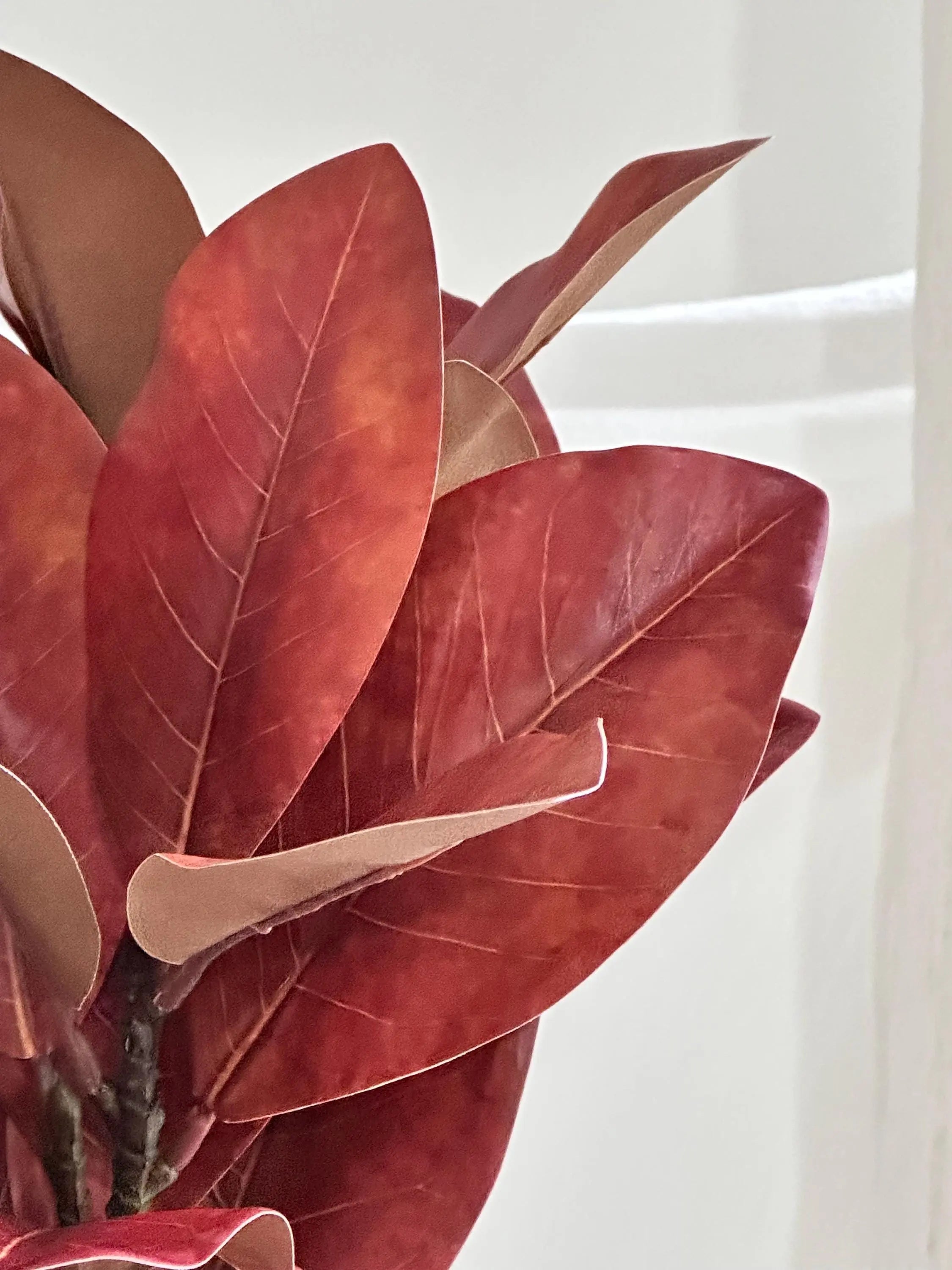 17" Artificial Magnolia Leaf Branch Faux Flower Place