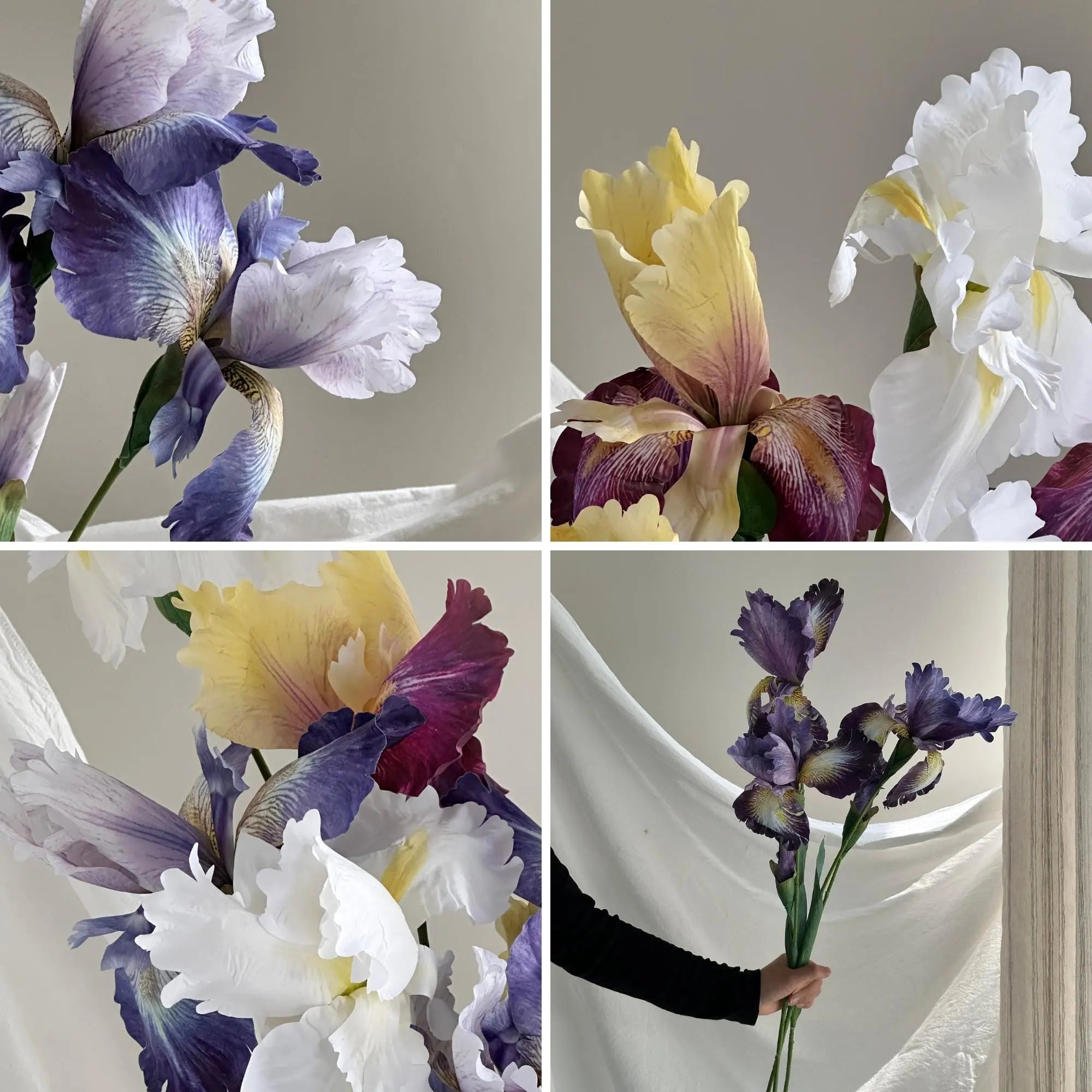 Artificial Iris Flowers, Silk iris flower, Real Touch iris flower, spring floral arrangement for home wedding decor Faux Flower Place