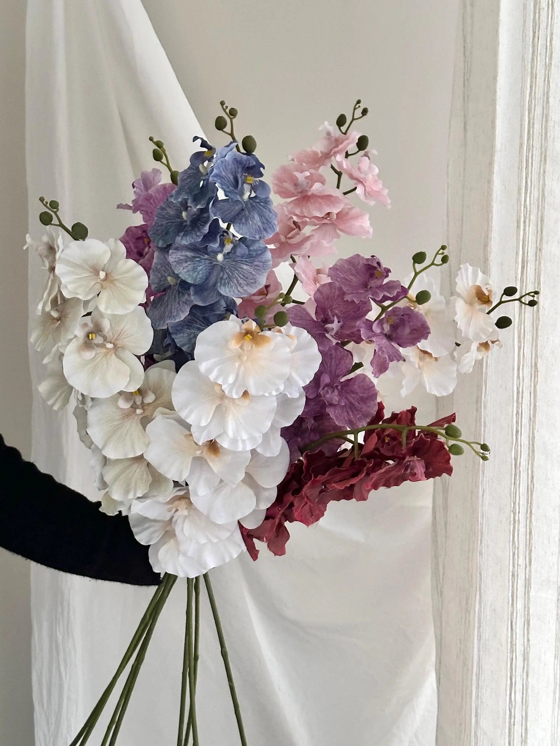 Faux Mitsuo orchids, Artificial Plants, Oncidium orchids, Wedding Home Decorations, Fake Flowers for House Warming Gifts Faux Flower Place