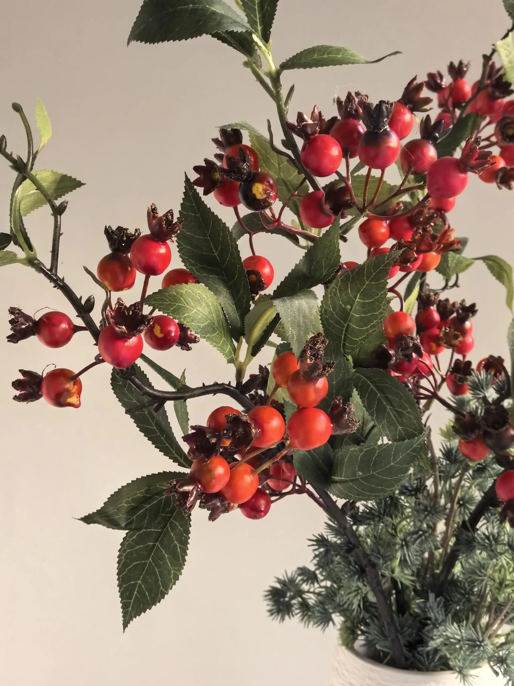 Mini Faux Pomegranate Branch Celesta Atelier