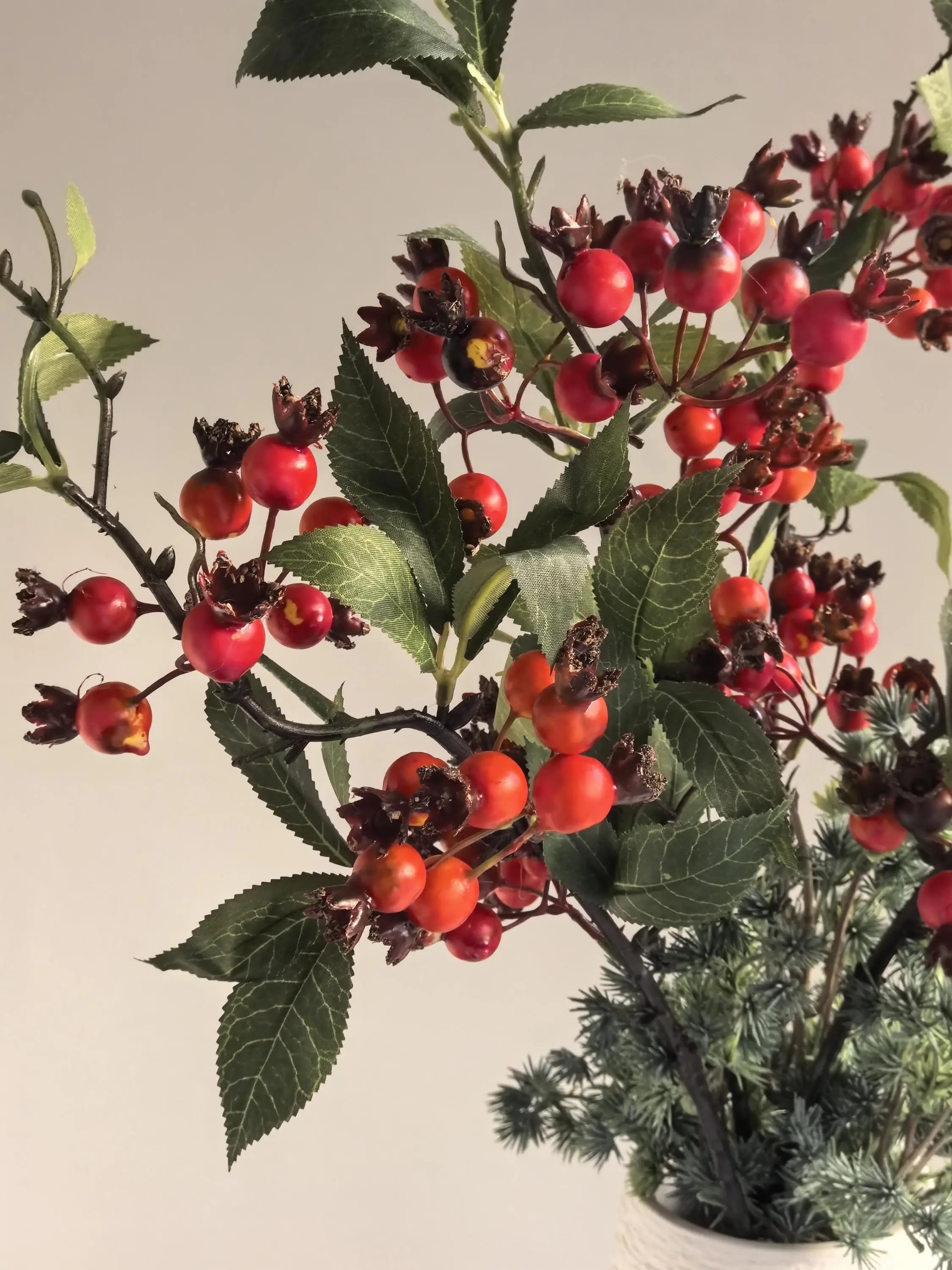 Mini Faux Pomegranate Branch Celesta Atelier