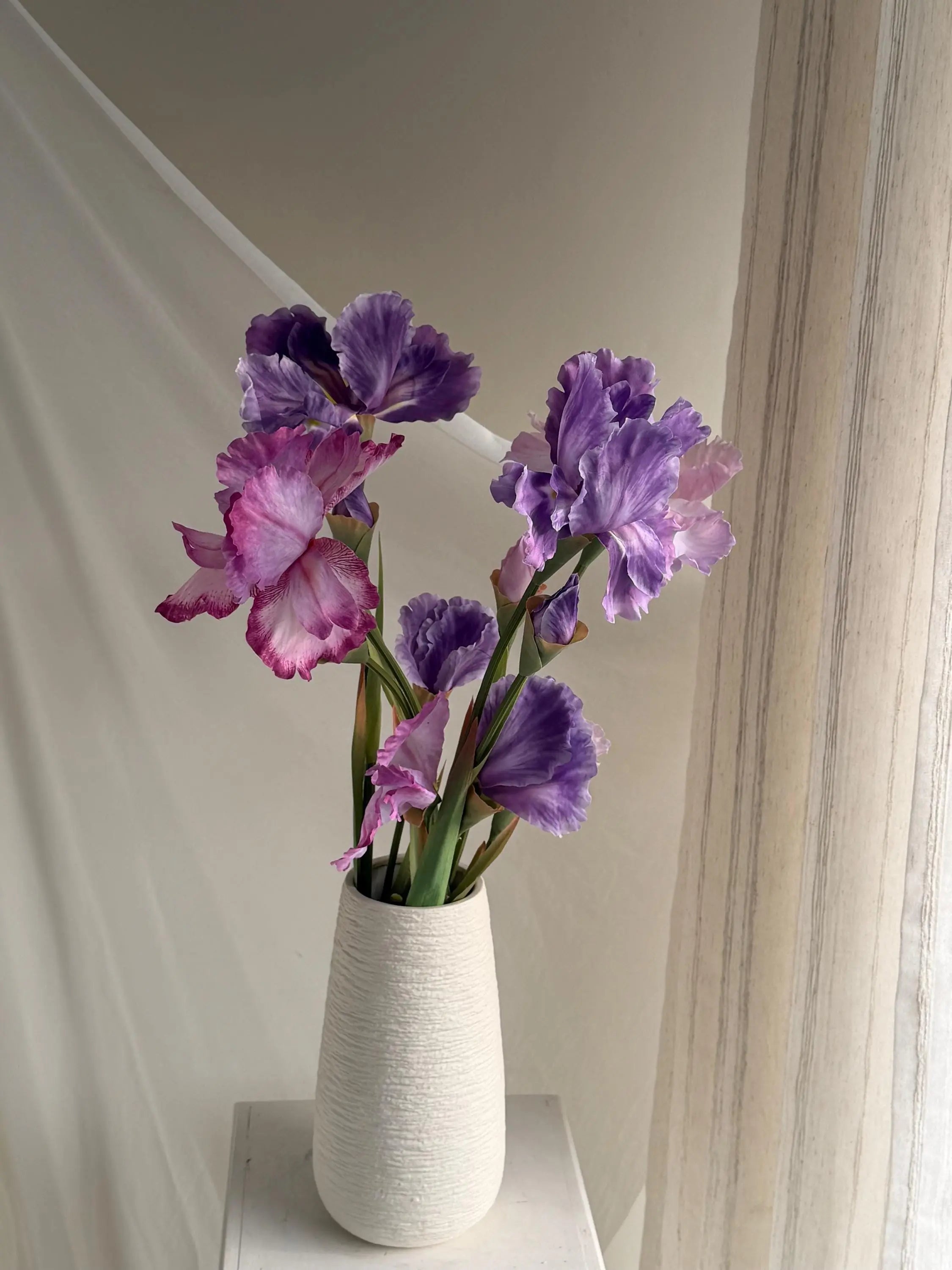 Silk Artificial Iris Flowers, Faux irises flower, Real Touch iris flower, flower arrangement for home wedding decor Faux Flower Place