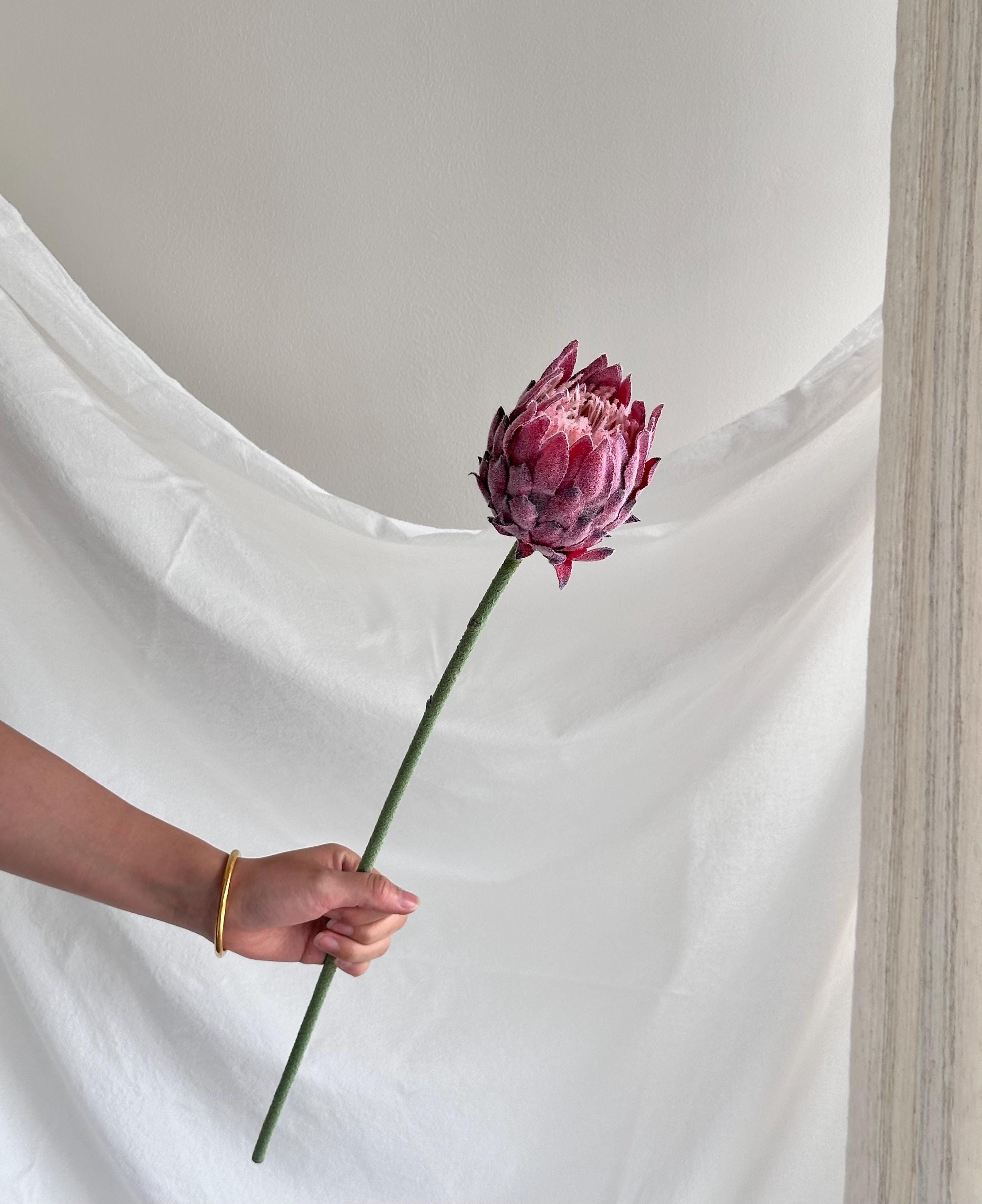 Artificial Green Protea Stem