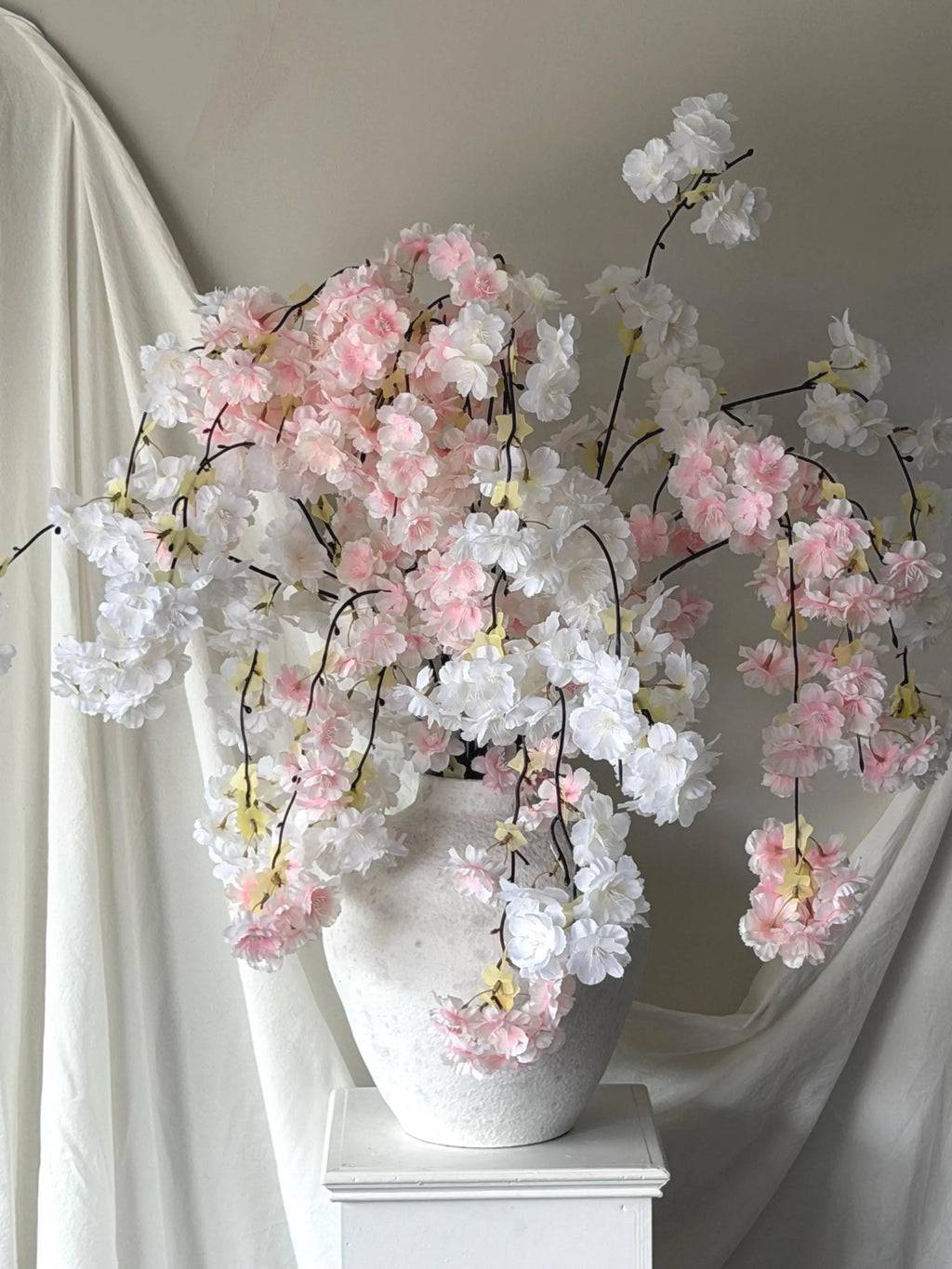 Real Touch Silk Cherry Blossom Stems (Pack of 3), Spring Floral Arrangement, Baby Shower flowers, Faux Cherry Blossom, drapey flowers Faux Flower Place