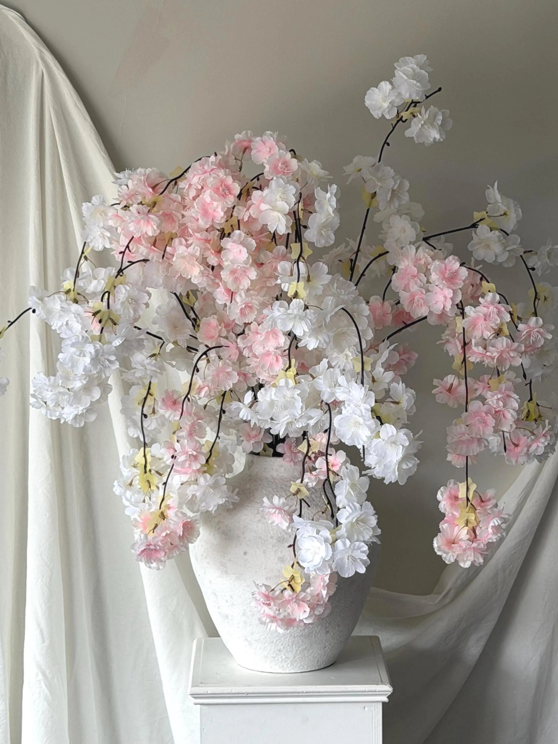 Real Touch Silk Cherry Blossom Stems (Pack of 3), Spring Floral Arrangement, Baby Shower flowers, Faux Cherry Blossom, drapey flowers Faux Flower Place