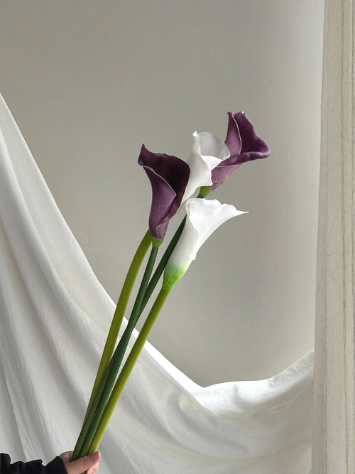 Faux Calla Lily for Bridal Shower, Faux lily of the valley, Calla Lily Bouquets, Wedding Ceremony Aisle Flower for Bride Faux Flower Place