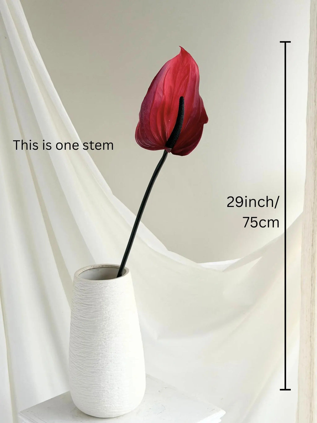Artificial Anthurium Stems Faux Flower Place