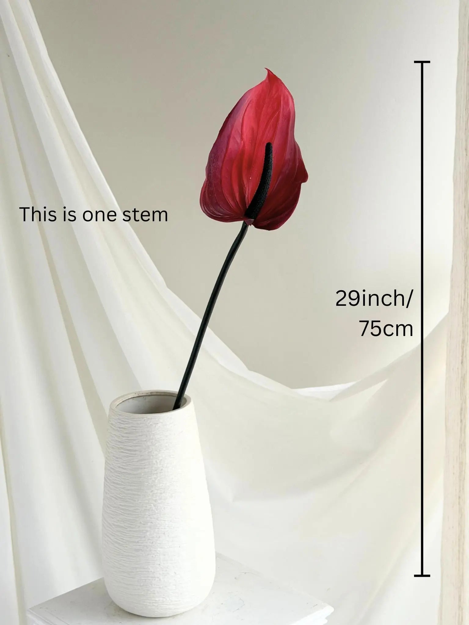 Artificial Anthurium Stems Faux Flower Place