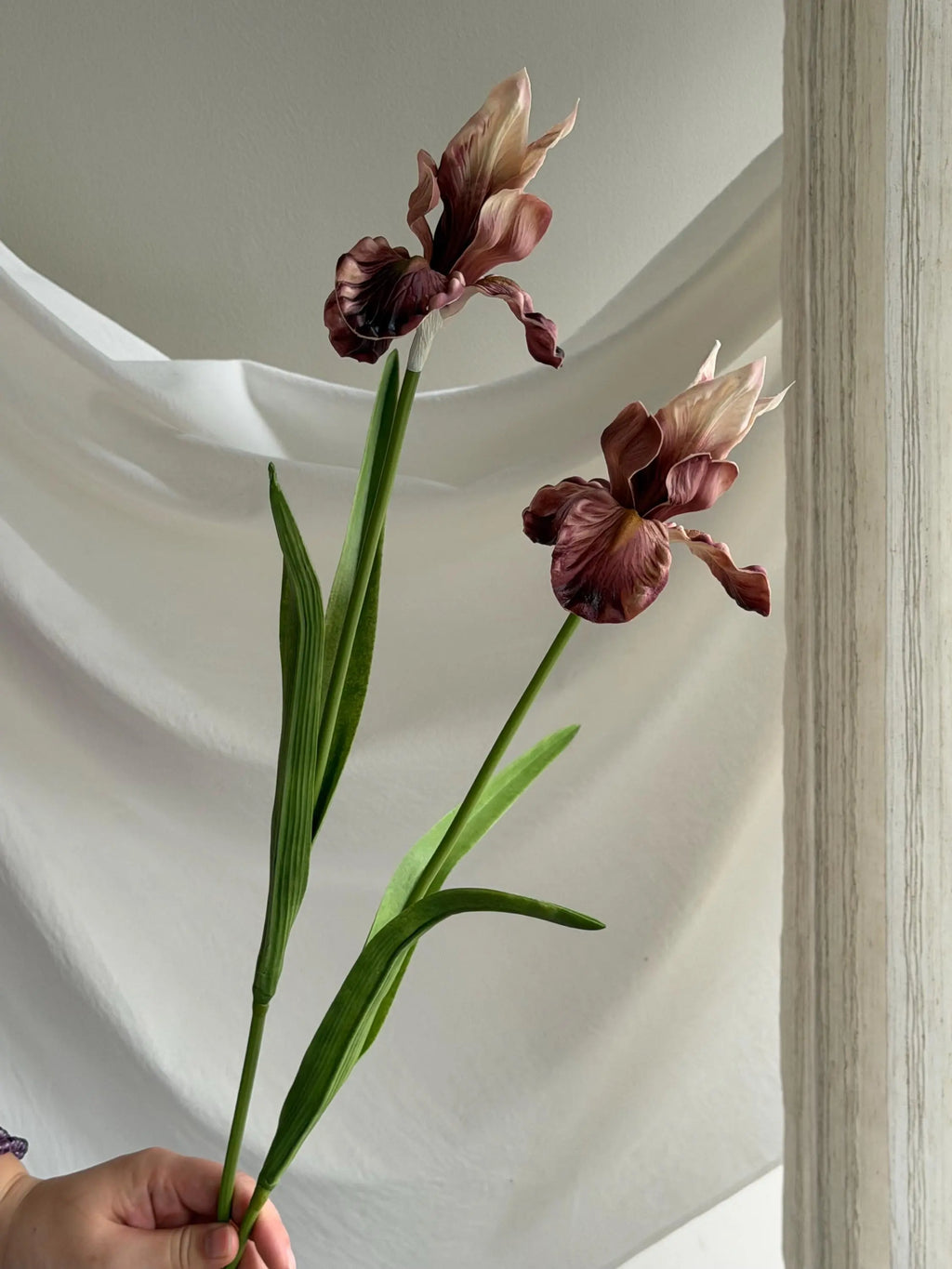 Pink Artificial Iris Flowers Faux Flower Place