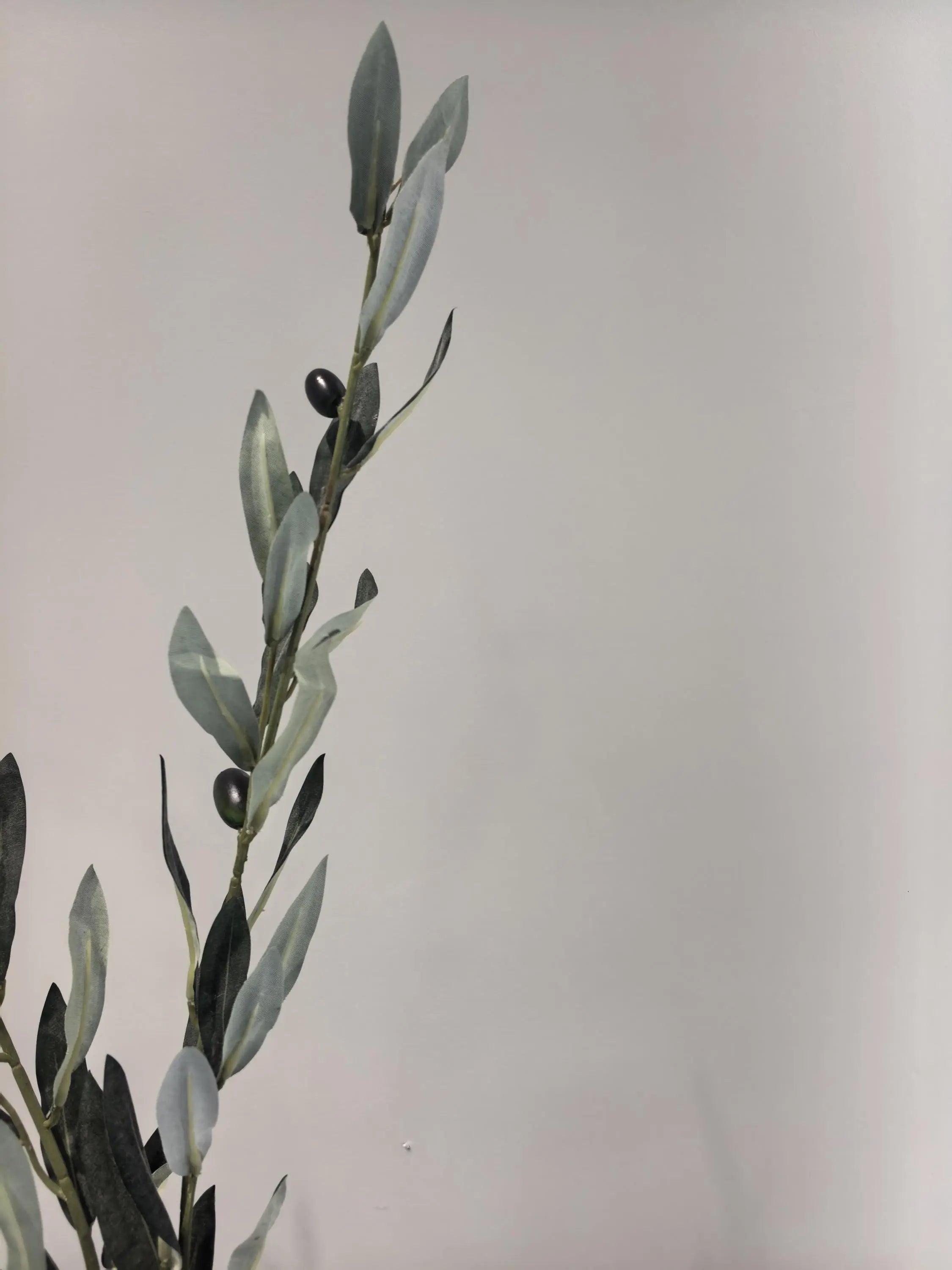 Artificial Olive Branch for Greenery Garland, Fake Olive stem with fruits, Faux Olive Leaf for House Warming, Wedding Holiday Season Decors Faux Flower Place