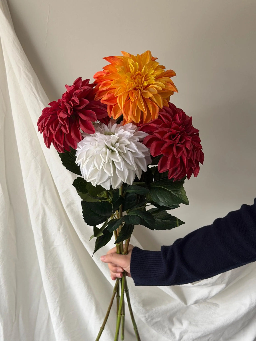 Large Artificial Dahlia Faux Flower Place