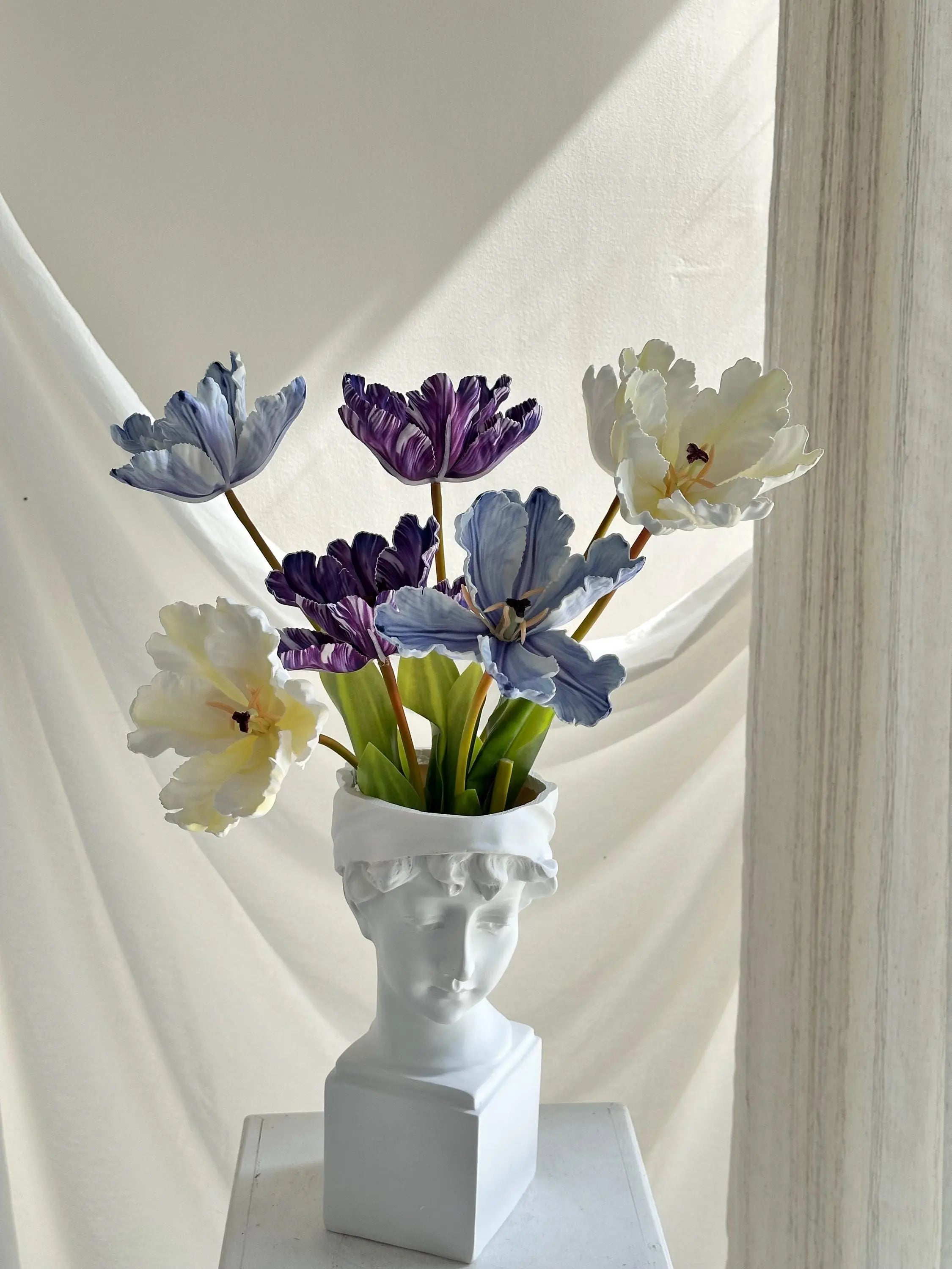 Fake flamingo tulip flower, artificial tulips stems, Real touch tulip, fake flower arrangements, faux tulip for Mothers Day gift Faux Flower Place