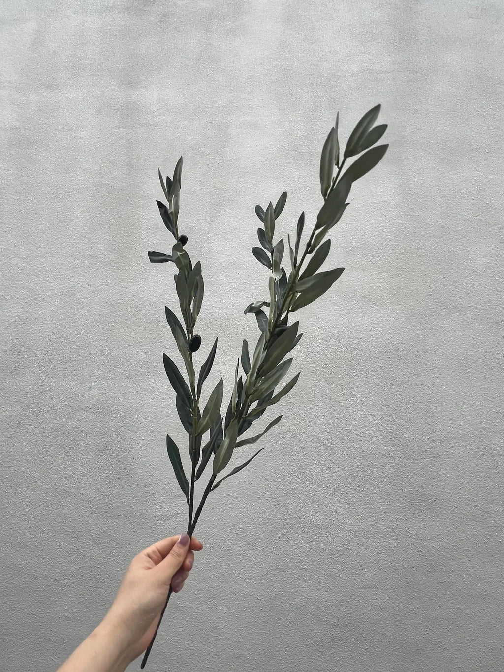 Artificial Olive Branch for Greenery Garland, Fake Olive stem with fruits, Faux Olive Leaf for House Warming, Wedding Holiday Season Decors Faux Flower Place