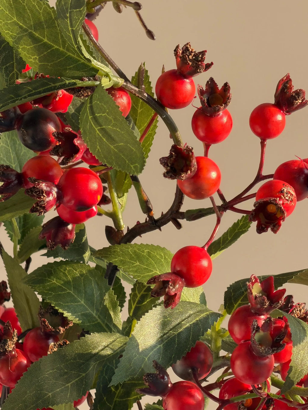 Mini Faux Pomegranate Branch Celesta Atelier