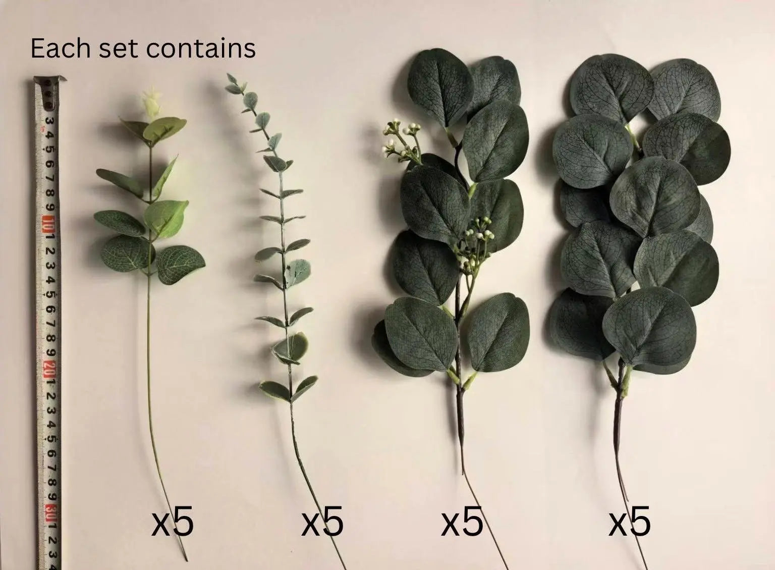 20pc Faux eucalyptus stem set Celesta Atelier