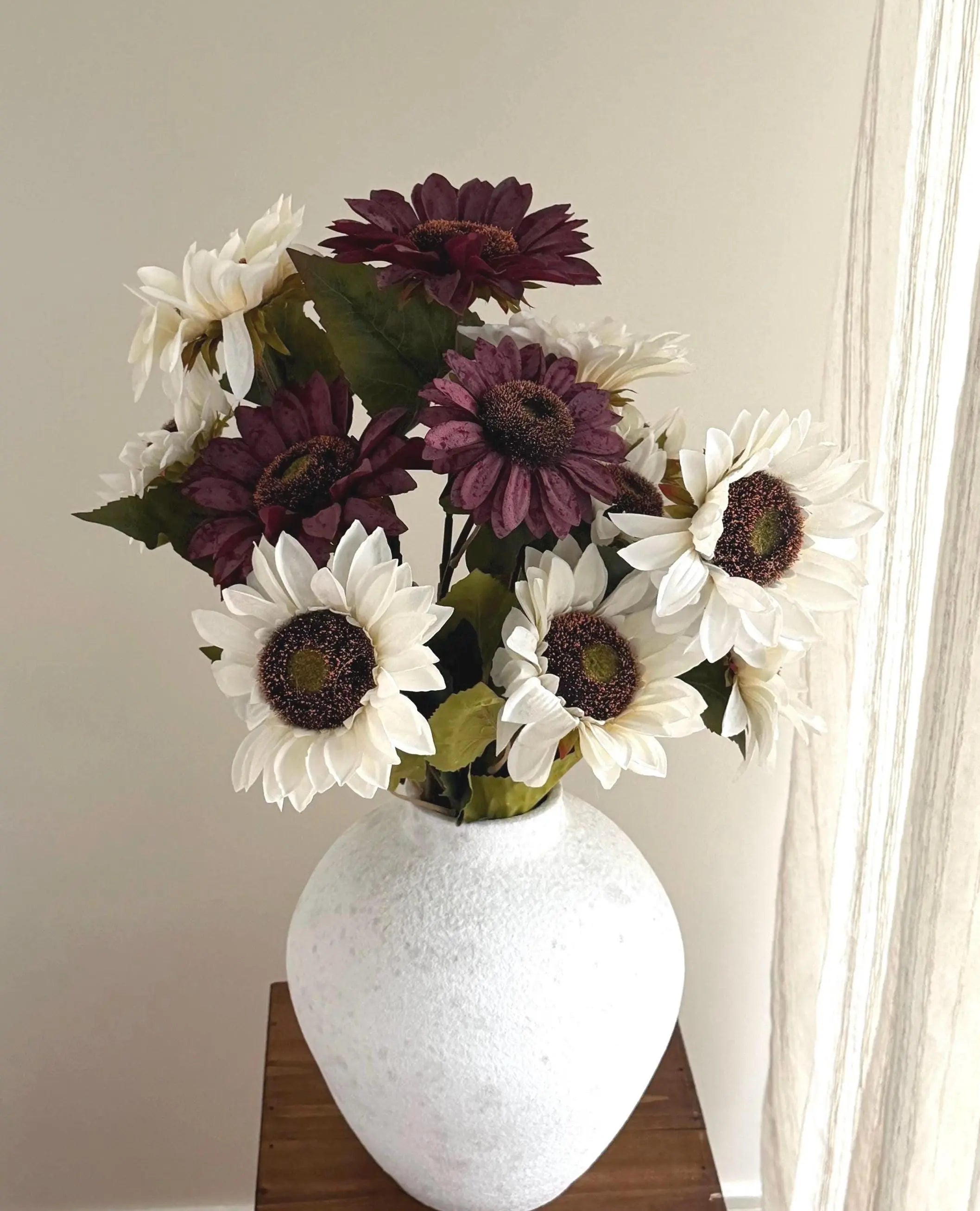 Real Touch White Sunflowers Celesta Atelier