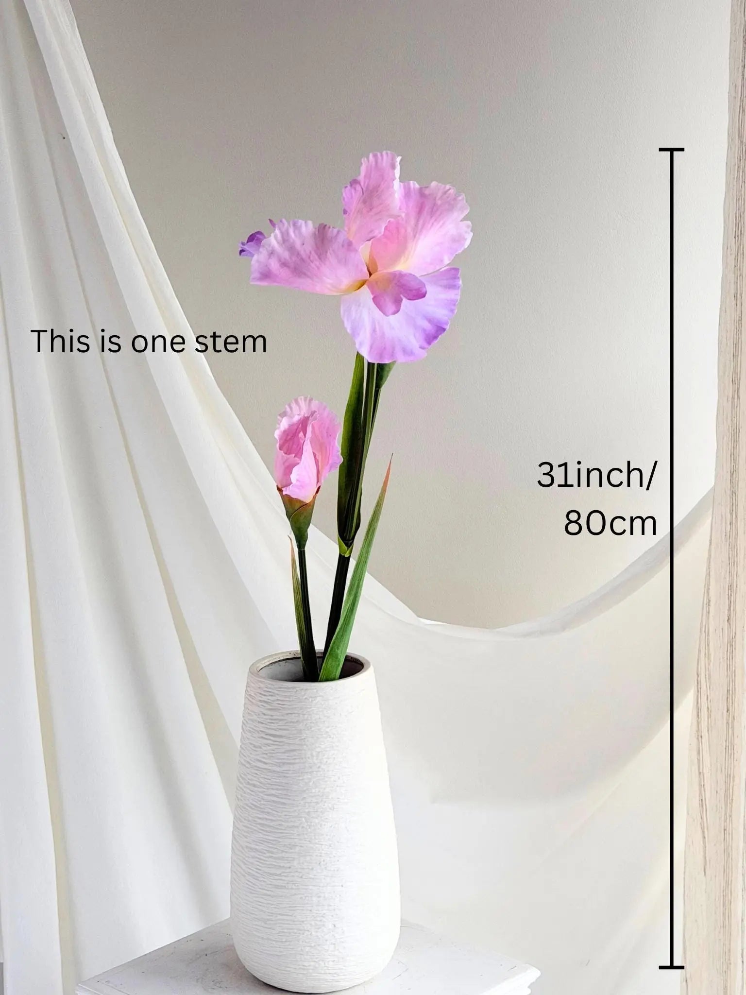 Silk Artificial Iris Flowers, Faux irises flower, Real Touch iris flower, flower arrangement for home wedding decor Faux Flower Place