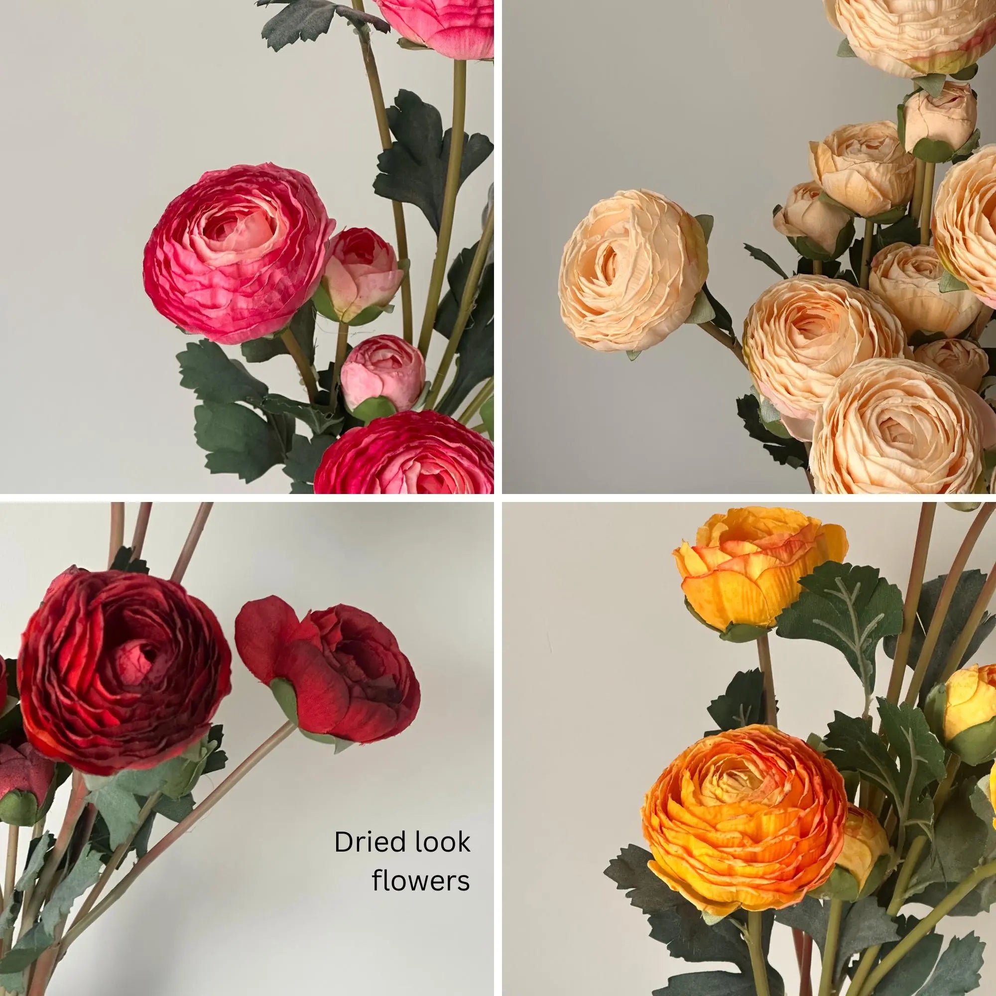 Faux Ranunculus bouquets Celesta Atelier