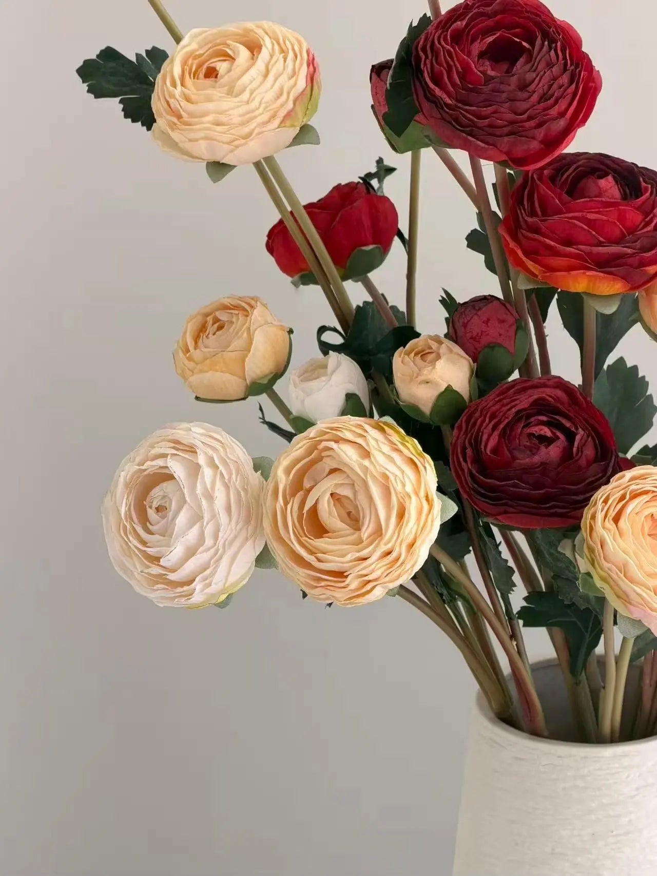 Faux Ranunculus stem, artificial Ranunculus bunch,DIY floral supply,faux ranunculus bouquets, flower arrangement, DIY wedding bouquet Faux Flower Place