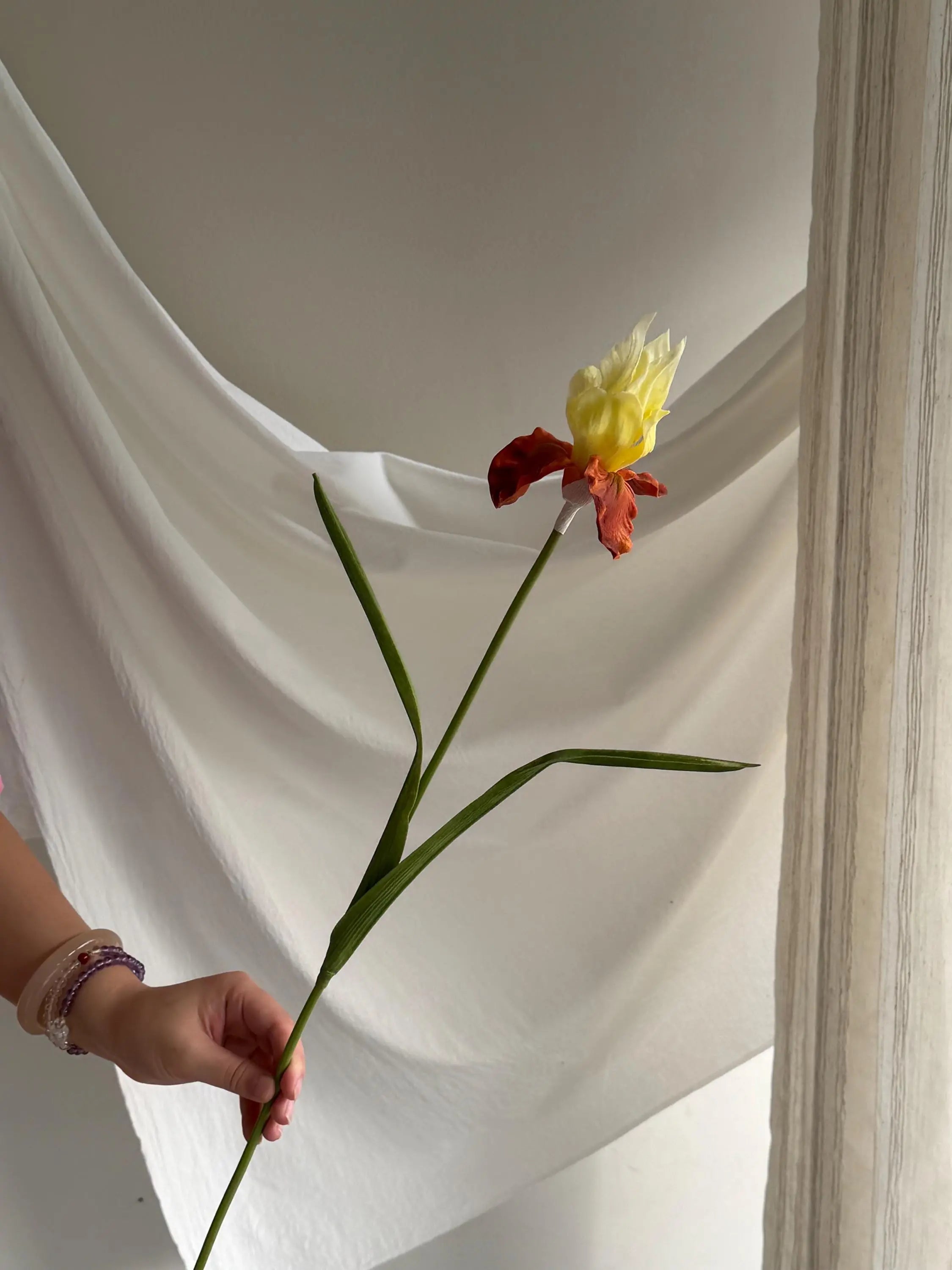 Pink Artificial Iris Flowers Faux Flower Place