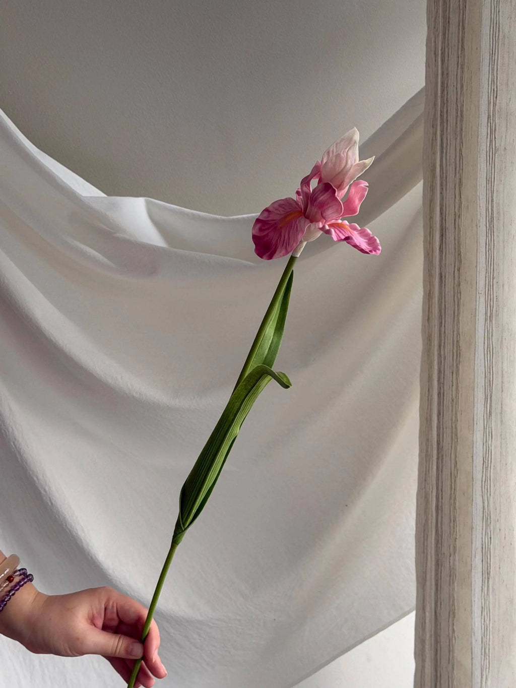 Pink Artificial Iris Flowers Faux Flower Place