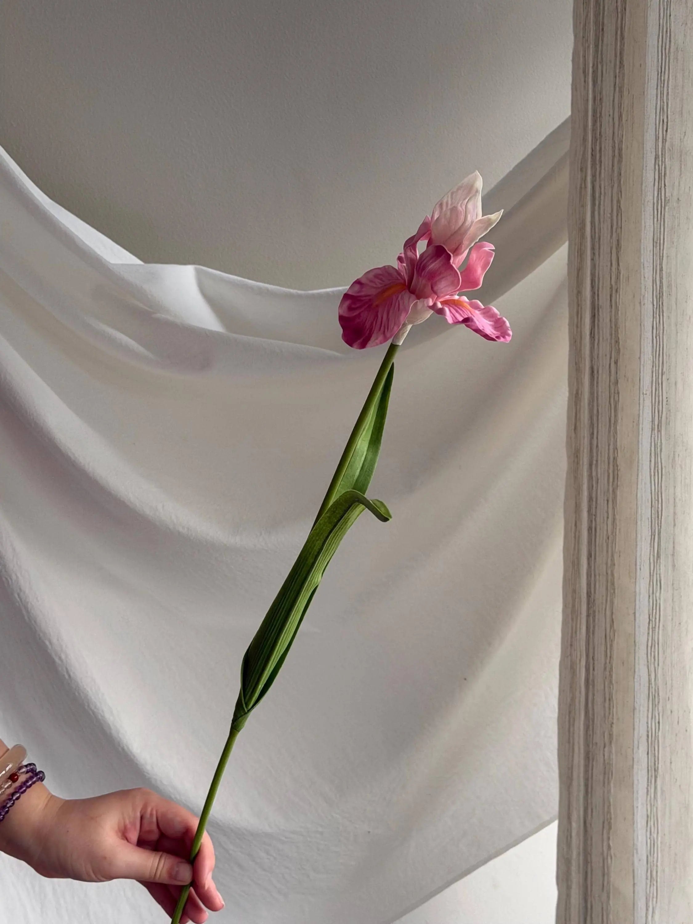 Pink Artificial Iris Flowers Faux Flower Place
