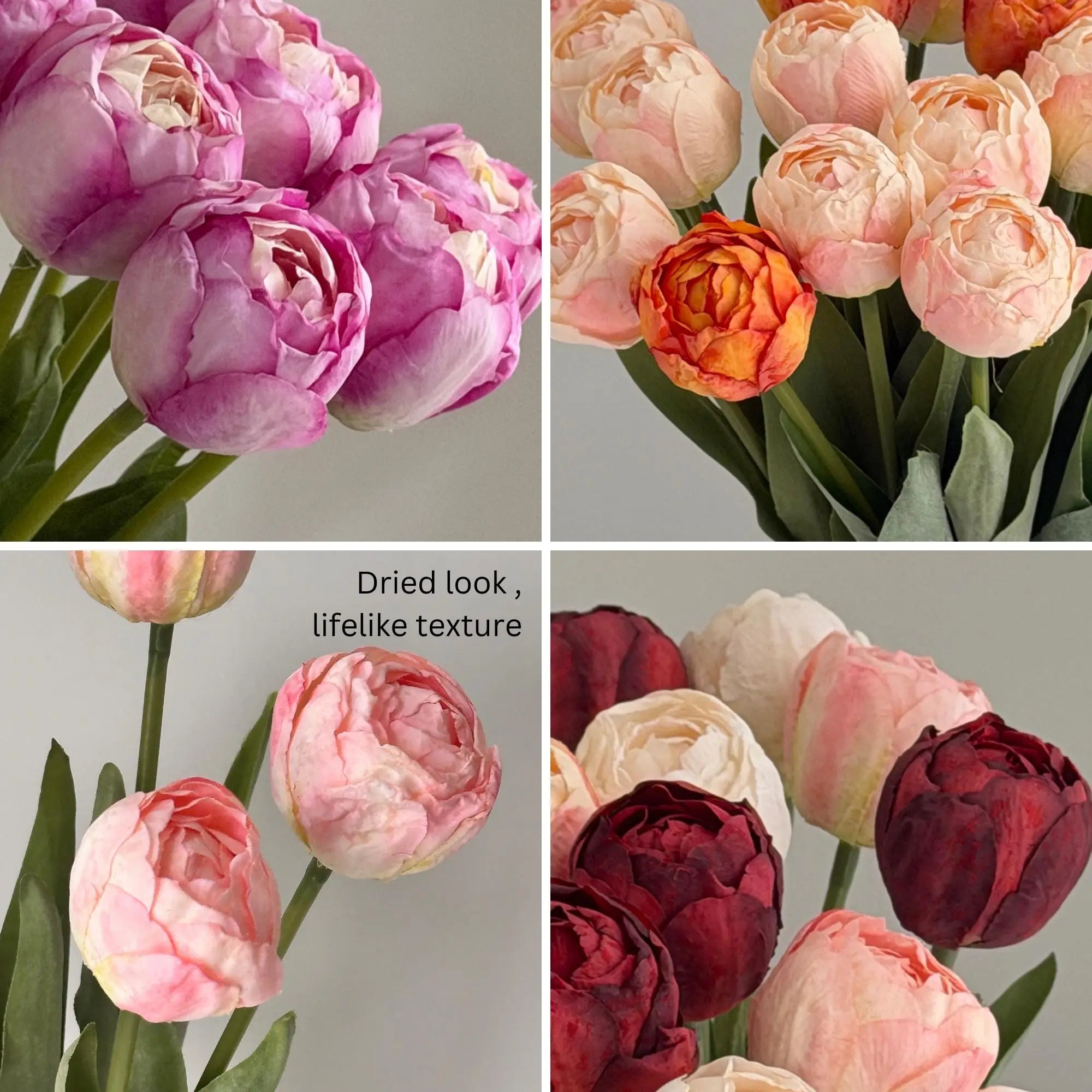 Silk tulip bouquet, artificial tulips stems Celesta Atelier