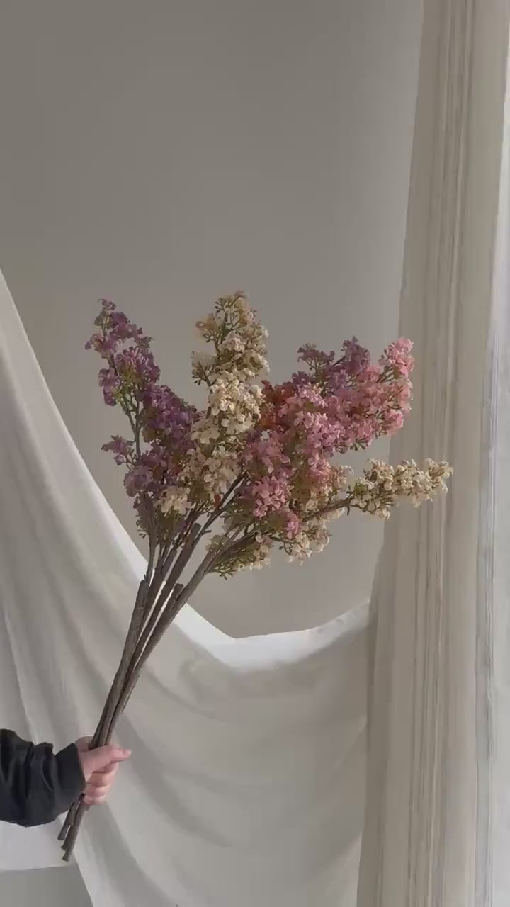 Faux Lilac Flower Branch