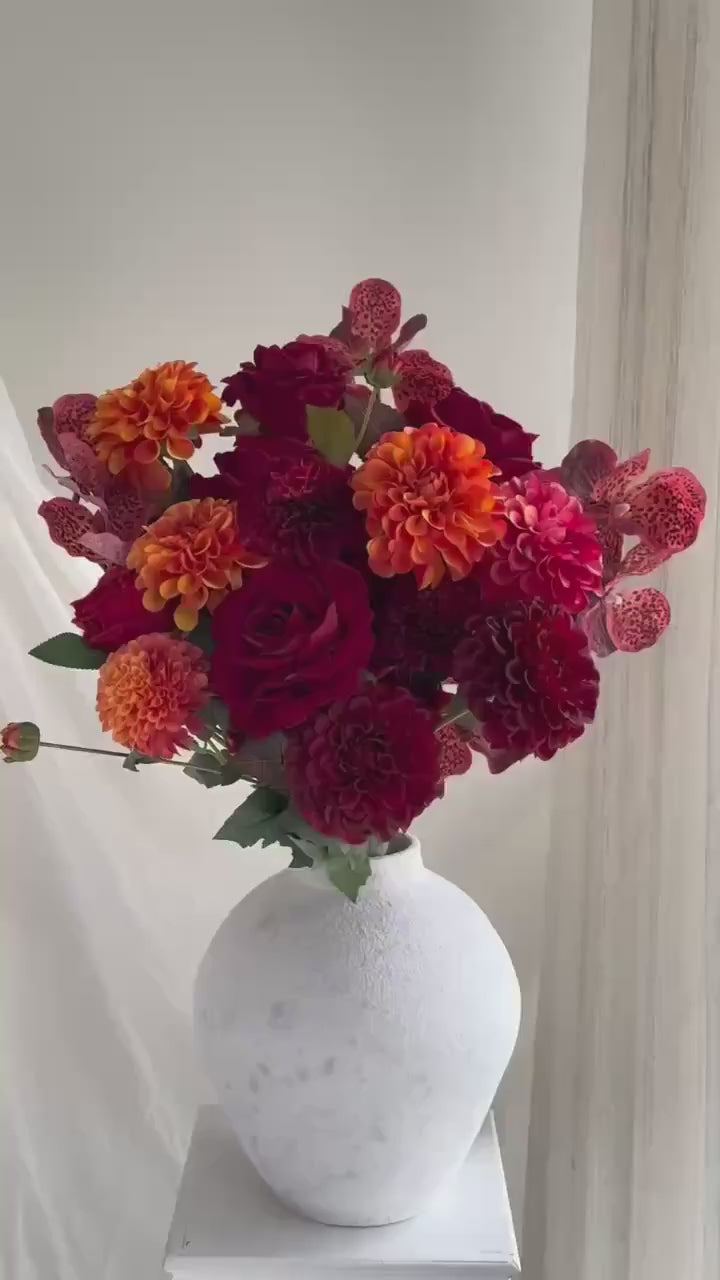 Romantic fake flower arrangements