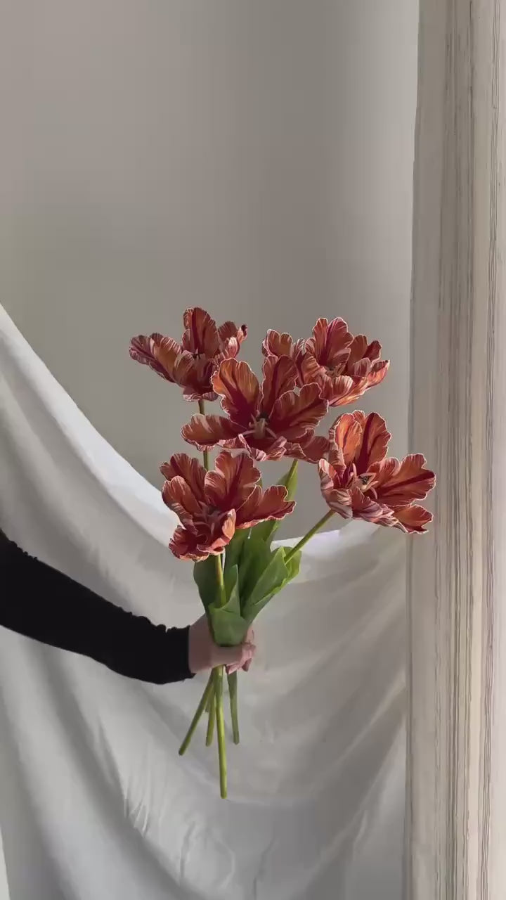 Fake flamingo tulip flower
