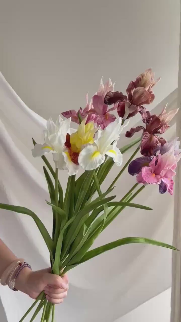 Pink Artificial Iris Flowers