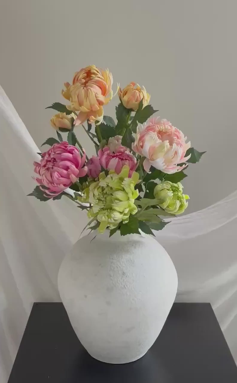 3-Head Artificial Chrysanthemum Stem