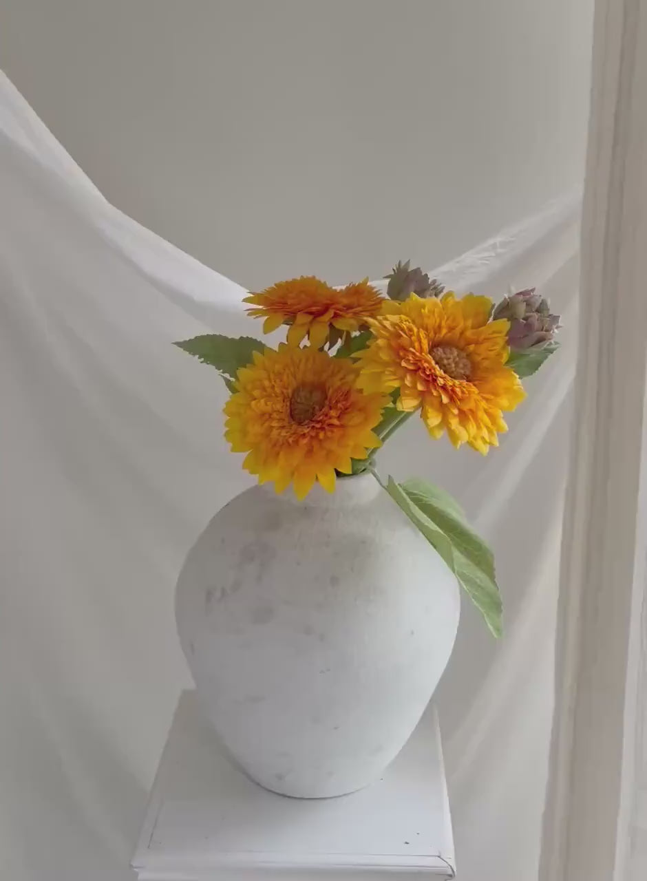 Faux Teddy Sunflowers - Set of 3