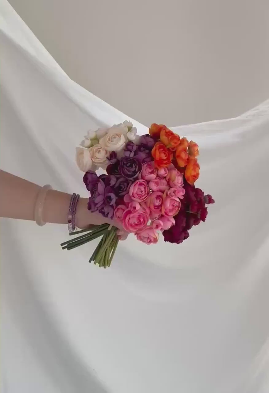 Min Faux Ranunculus bouquet