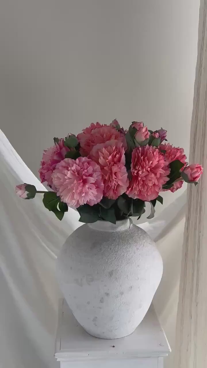 Faux Peony Bouquet