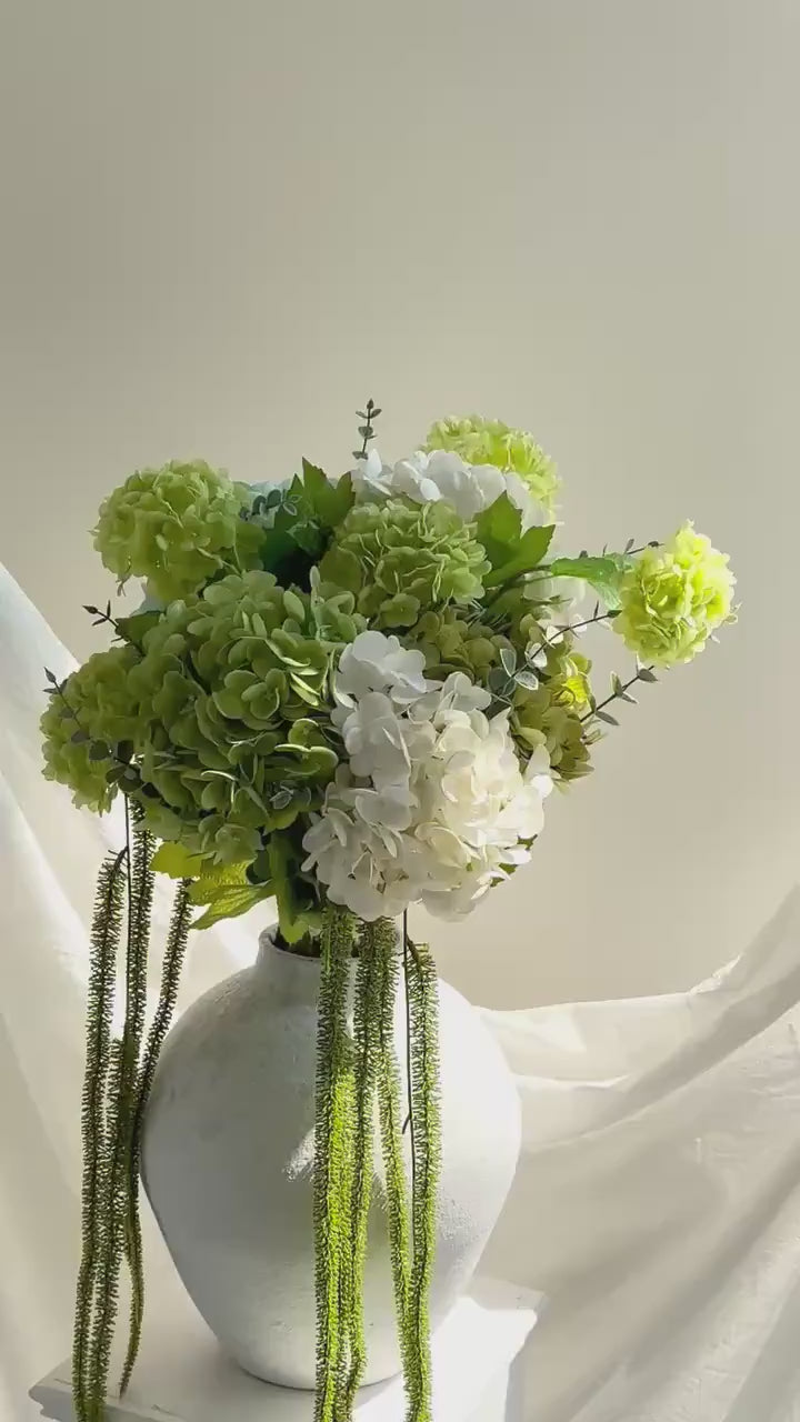 Eucalyptus Hydrangea floral arrangement